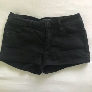 Low Rise Black Denim Shorts, NWOT Bullhead/Pacsun